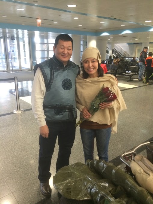 BAYASGALN ARRIVED IN OHARE AIRPORT IN CHICAGO